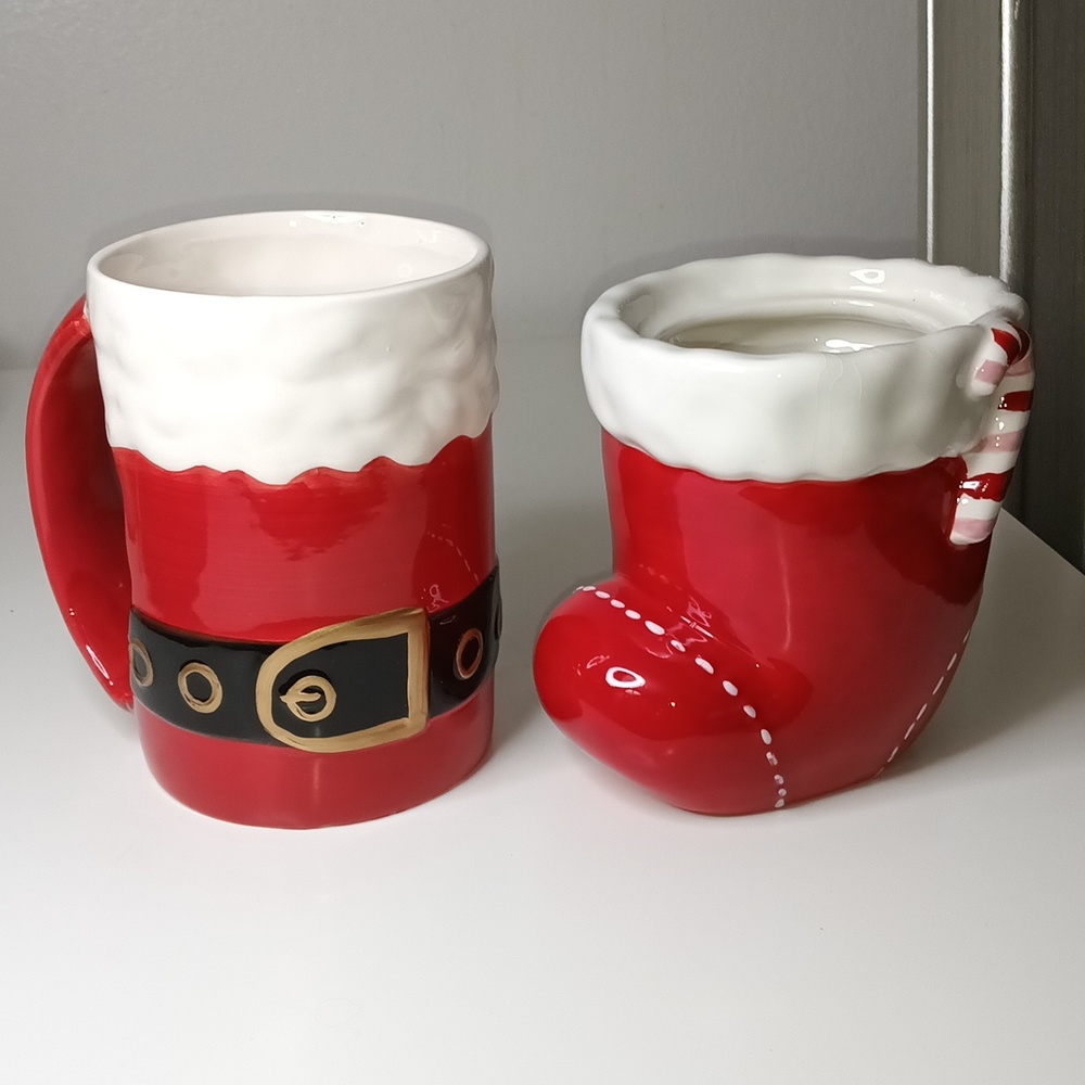 Santa mug and Boot set.